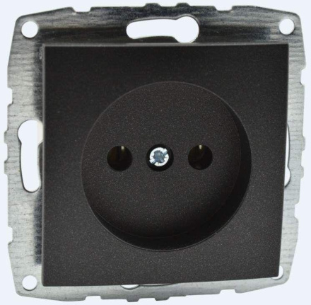 Розетка без земли Mono Electric Despina-Larissa 16А 250В графит 500-002022-116