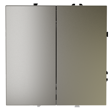 Перекрестный переключатель встраиваемый Voltum S70 двухклавишный 10А, (шелк) VLS020504