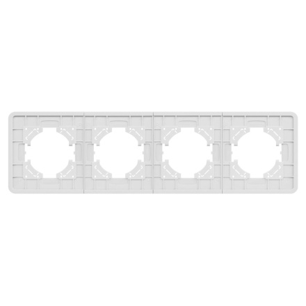 Рамка на 4 поста стеклянная Arlight FRM-OMALI-SFGS-4-WH 049716