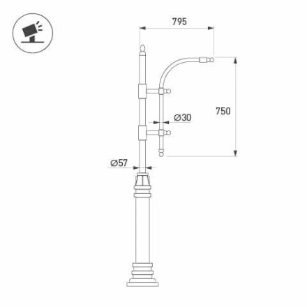 Кронштейн Arlight OXOR-SB3-1 BLACK 051635