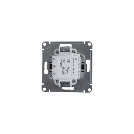Выключатель 3-клавишный сх.3, 10AX Systeme Electric Glossa Антрацит GSL000731