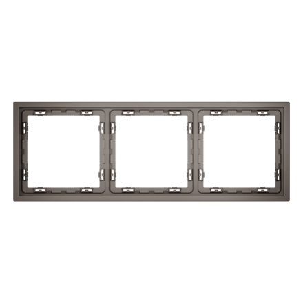 Рамка пластиковая Voltum S70 на 3 пост, (капучино) VLS100314