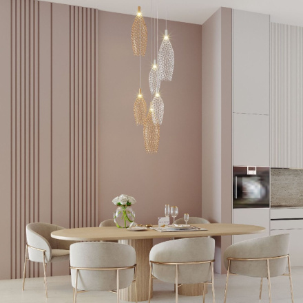 Каскадная люстра Eurosvet Ruche 90352/6 золото/хром a069061