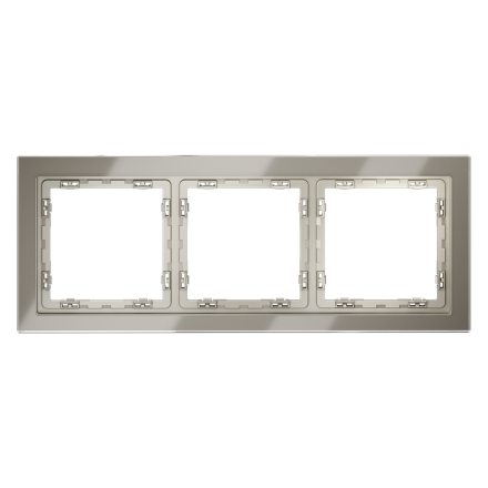 Рамка на 3 поста Voltum S70 VLS110304 (шелк, стекло)