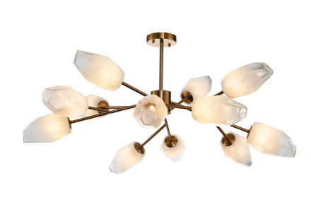 Люстра на штанге Indigo Boccio 13003/12C Brass V000005