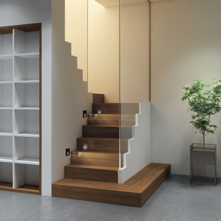 Подсветка для ступеней лестницы Denkirs Troms DK1030-BK