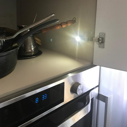 Мебельный светильник Apeyron накладка на петлю SMD3528 12В 0,3Вт 12-170