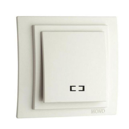 Выключатель одноклавишный с подсветкой Mono Electric Despina-Larissa 10А 250В слоновая кость 500-000125-101