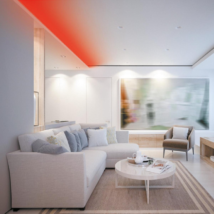 Светодиодная лента Apeyron 24В 14Вт/м COB, 512д/м IP20 5м красная 00-363