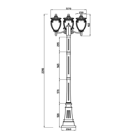 Ландшафтный светильник Maytoni Fleur O414FL-03GB