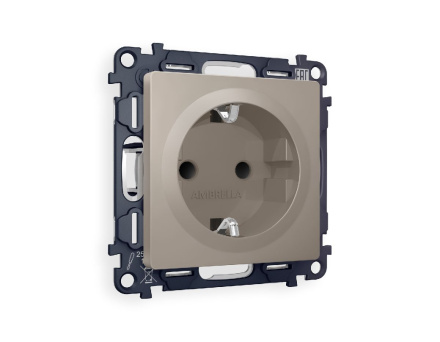 Комплект механизма розетки с/з со шторками Ambrella Volt Alfa MA367010