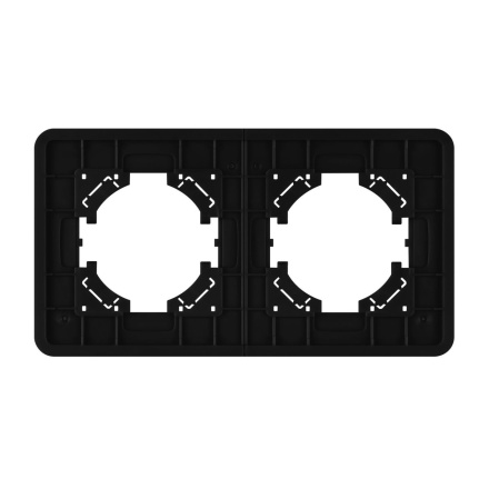 Рамка на 2 поста стеклянная Arlight FRM-OMALI-SFGS-2-BK 049709