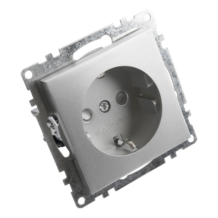 Розетка 1-местная с/з с защитной шторкой Stekker Катрин 39582