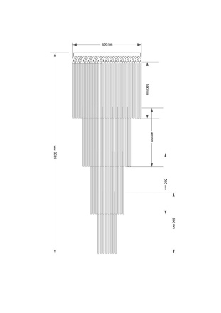 Каскадная люстра Kutek Filago FIL-PLM-10(P)600/500