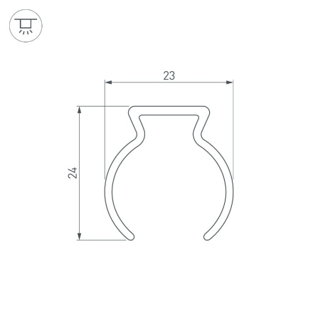 Профиль Arlight WPH-FLEX-D22-360deg-1000 053423
