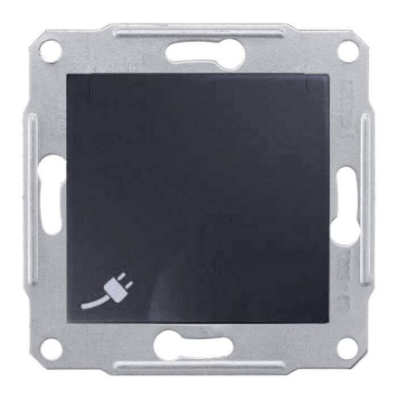 Розетка Schneider Electric Sedna с/з со шторками и крышкой 16A 250V SDN3100170