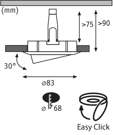 Встраиваемый светодиодный светильник Paulmann Decke 92102