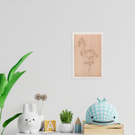 Светодиодный ночник Apeyron Фламинго теплый белый 2хАА МДФ 12-178