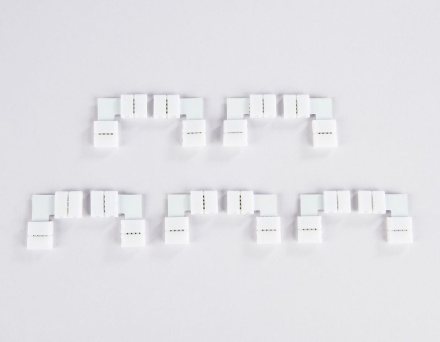 Соединитель угловой L для светодиодной ленты 5050 12/24V (4 конт.) GS6701 (10шт) Ambrella Light Illumination GS6701