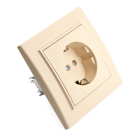 Розетка 1-местная Stekker PST16-9010-02 с защитной шторкой 39236