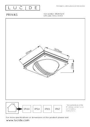 Настенный светильник Lucide Privas 14828/02/31