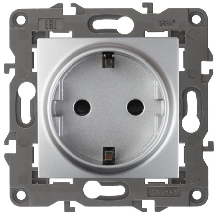 Розетка 2P+E Schuko со шторками Эра 14-2102-03 Б0034274