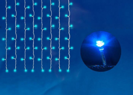 Светодиодная гирлянда (UL-00006420) Uniel занавес 220V синий ULD-C1510-160/DTA Blue IP20