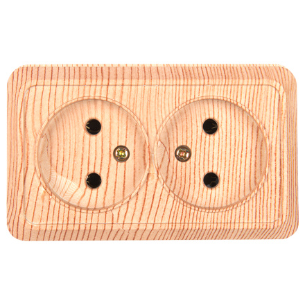 Розетка двойная 2П General Альфа 477040