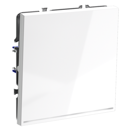 Выключатель одноклавишный с подсветкой Voltum S70 VLS010201 (белый глянцевый)