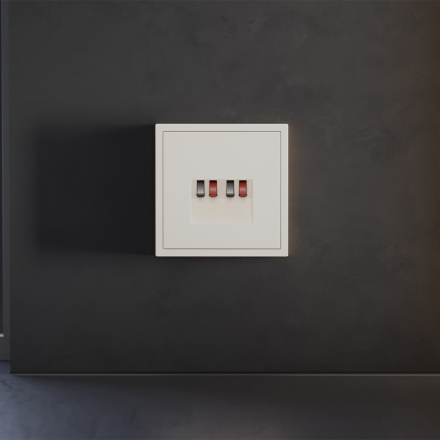 Накладка для розетки акустической 4-местной  Voltum S70 (хлопок) VLS001513