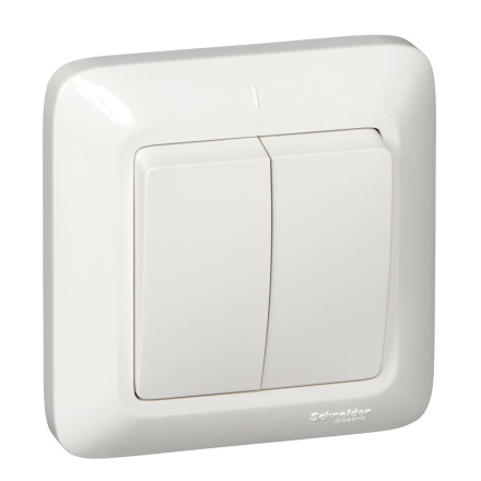 Выключатель 2-клавишный Schneider Electric Прима S56-043-B