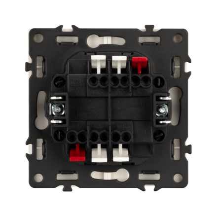 Механизм выключателя двухклавишный проходной Arlight SWT-NOBE-MKP2-SFPL-GD (230V, 10A) 054256