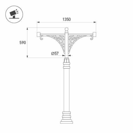 Кронштейн Arlight OXOR-SB5-2 BLACK 051639
