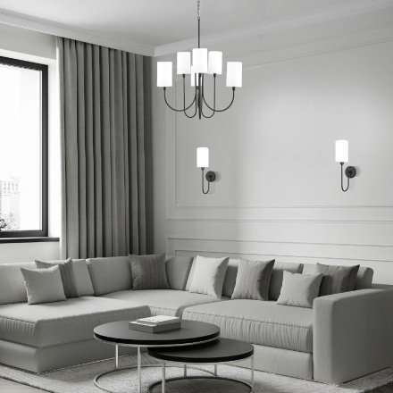 Подвесная люстра Eurosvet Abbey 60164/6 черный a065746