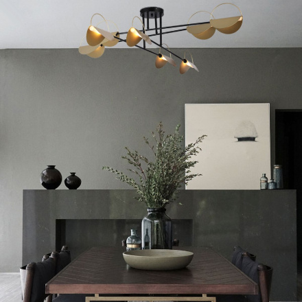 Потолочная люстра Eurosvet Grazia 70148/8 черный/золото a062043