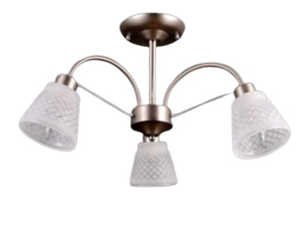 Люстра на штанге Elvan LU-38460/3-E14-Si+Wh