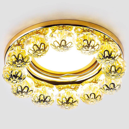 Встраиваемый светильник Ambrella Light Crystal K203 CL/G