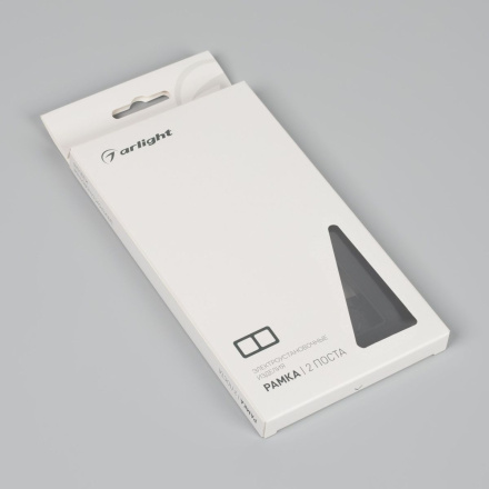 Рамка на 2 поста алюминиевая Arlight FRM-AKIRY-AL-2-BK 049725