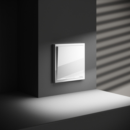 Переключатель 1-клавишный проходной с подсветкой Voltum S70 VLS010401 (белый глянцевый)