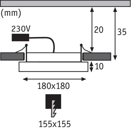 Встраиваемый светодиодный светильник Paulmann Panel Areo 92939