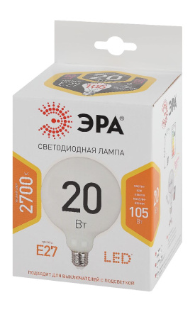Лампа светодиодная Эра E27 20W 2700K LED G120-20W-2700K-E27 Б0049080