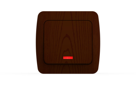 Выключатель одноклавишный с подсветкой ELBI Alsu 504-010600-201