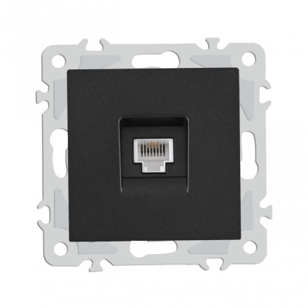 Розетка телефонная RJ11 Arte Milano 206.51-1.black