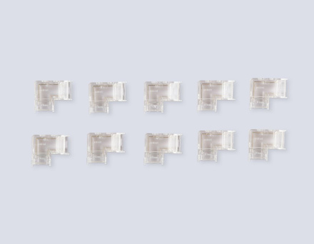 Соединитель угловой Ambrella Light Illumination COB 12/24V для лент 10mm (2 конт.) (10шт. в комплекте) GS6861
