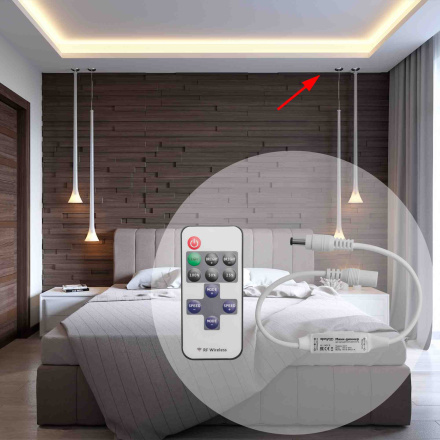 Мини-диммер для светодиодной ленты Apeyron 12В 72Вт RF пульт 04-10