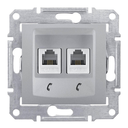 Розетка телефонная 2хRJ11 Schneider Electric Sedna SDN4201160