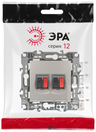 Розетка аудио двойная Эра 12-3112-16 Б0065674