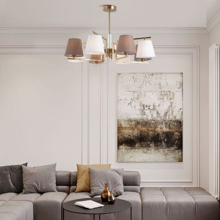 Люстра на штанге Eurosvet Ozark 60149/8 латунь a064981