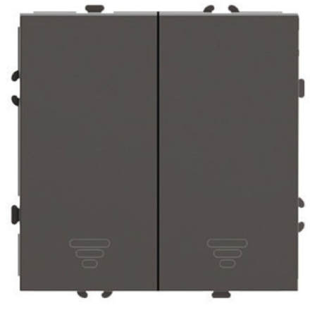 Выключатель 2-клавишный самовозвратный (механизм) Stekker Эмили RSW10-5113-09 антрацит soft touch 50367