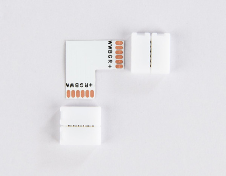 Соединитель угловой L для светодиодной ленты 5050 12/24V (6 конт.) GS6801 (10шт) Ambrella Light Illumination GS6801